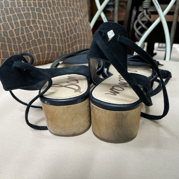 Sam Edelman Jenna Ankle Wrap Sandal Black 90’s 9 - Picture 8 of 10